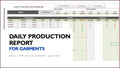 Garment Industry Daily Production Report - 0