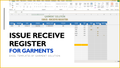 Issue Receive Register andProduction Reports | Garment Excel Templates GARMENT SOLUTIONS