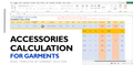 Accessory Requirement Calculation Excel Template - 0
