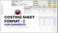 Garment Costing Excel Template (Format -2) | Costing in Garment Industry Sheet GARMENT SOLUTIONS